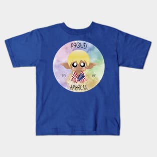 Proud to be American (Sleepy Forest Creatures) Kids T-Shirt